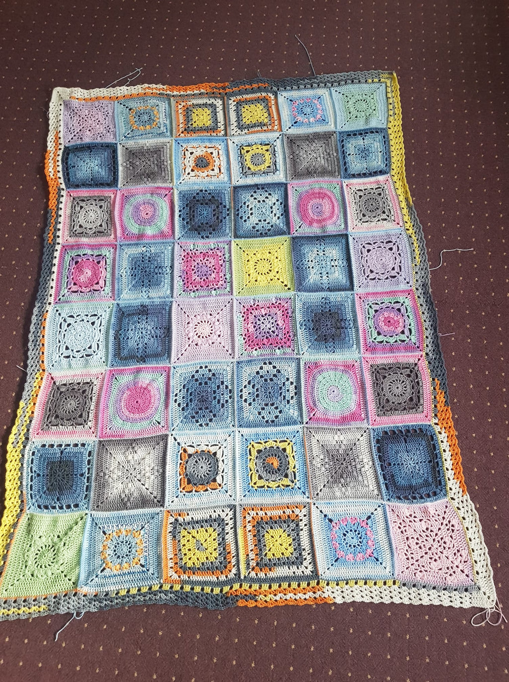 Häkelset Granny Square Decke häkeln