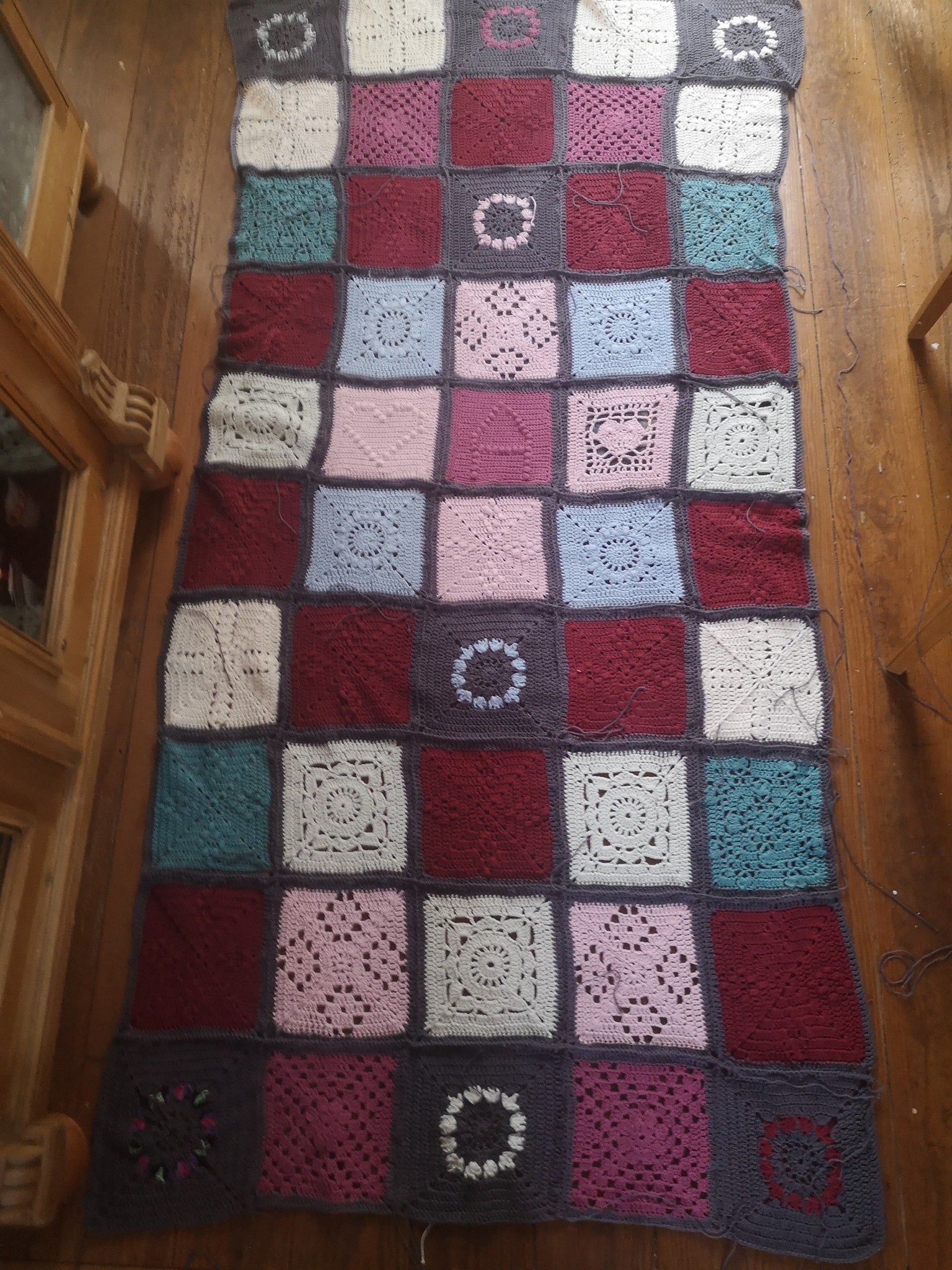Häkelset Granny Square Decke häkeln