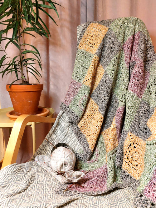 Häkelset Granny Square Decke häkeln