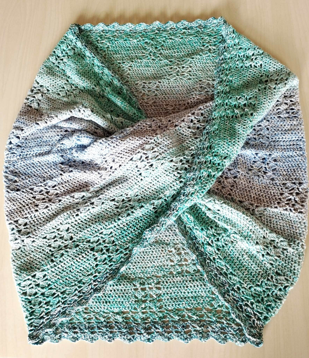 Leichter Schal oder Loop "Primavera", Möbius, häkeln