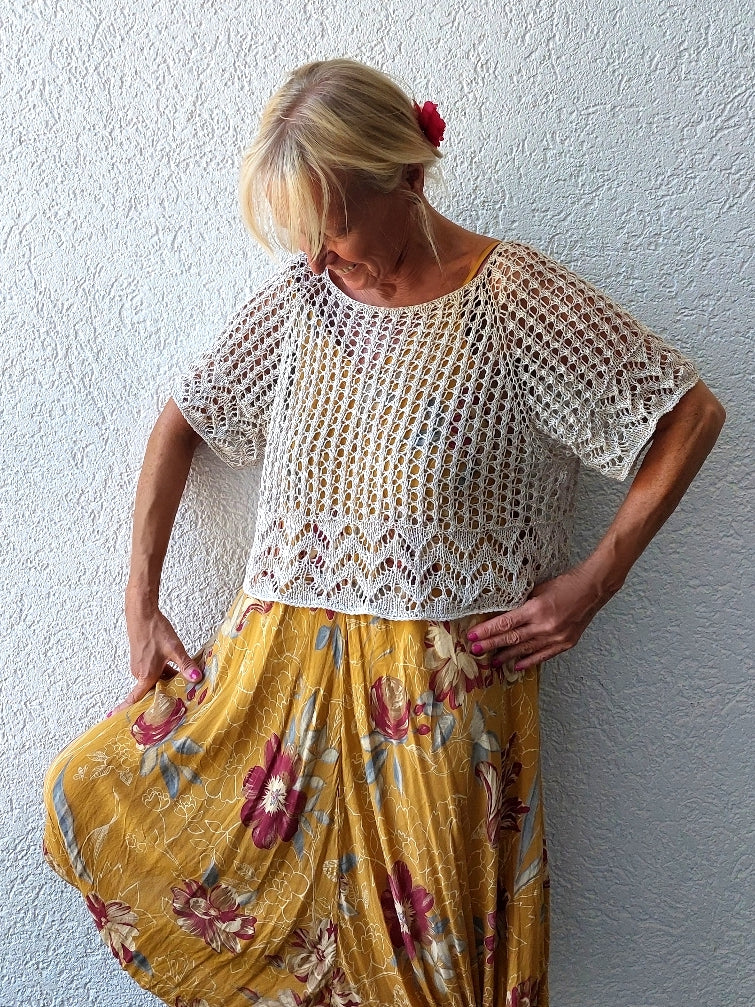 Strickset Oberteil "Wedding Day", Raglan von oben