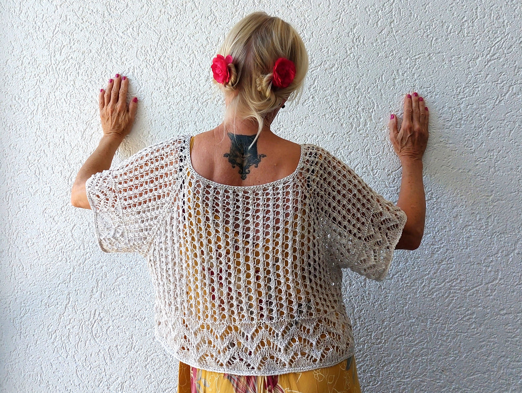 Strickset Oberteil "Wedding Day", Raglan von oben