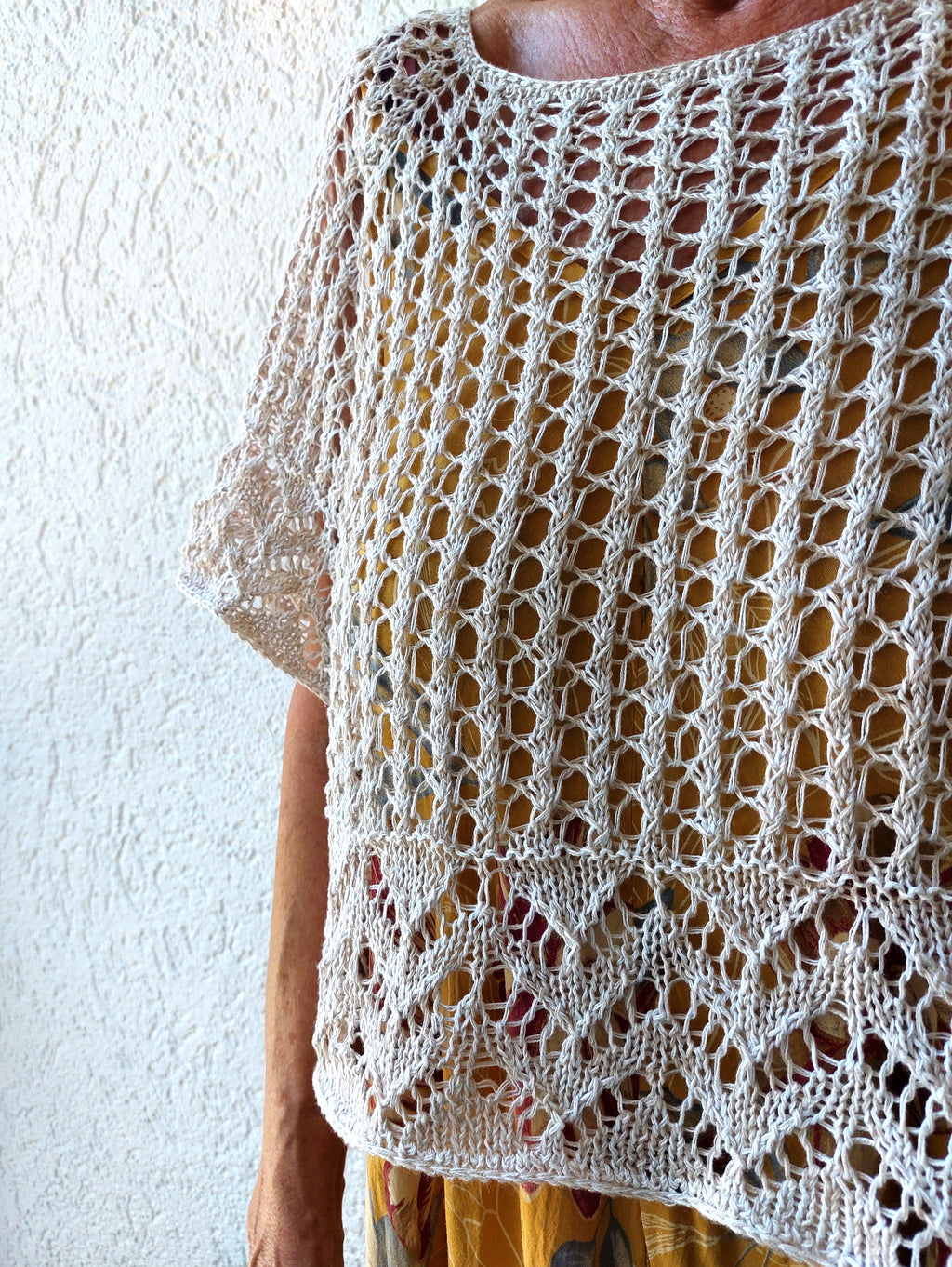 Strickset Oberteil "Wedding Day", Raglan von oben