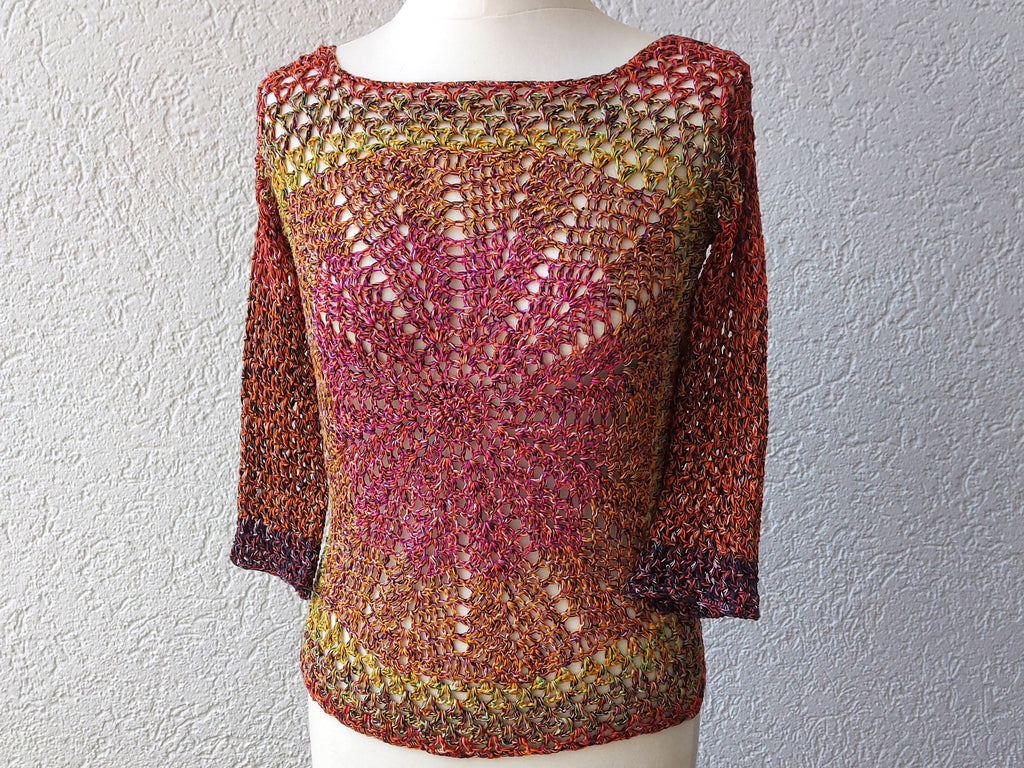 Häkelanleitung Oberteil, Tunika "Sunny Day", PDF