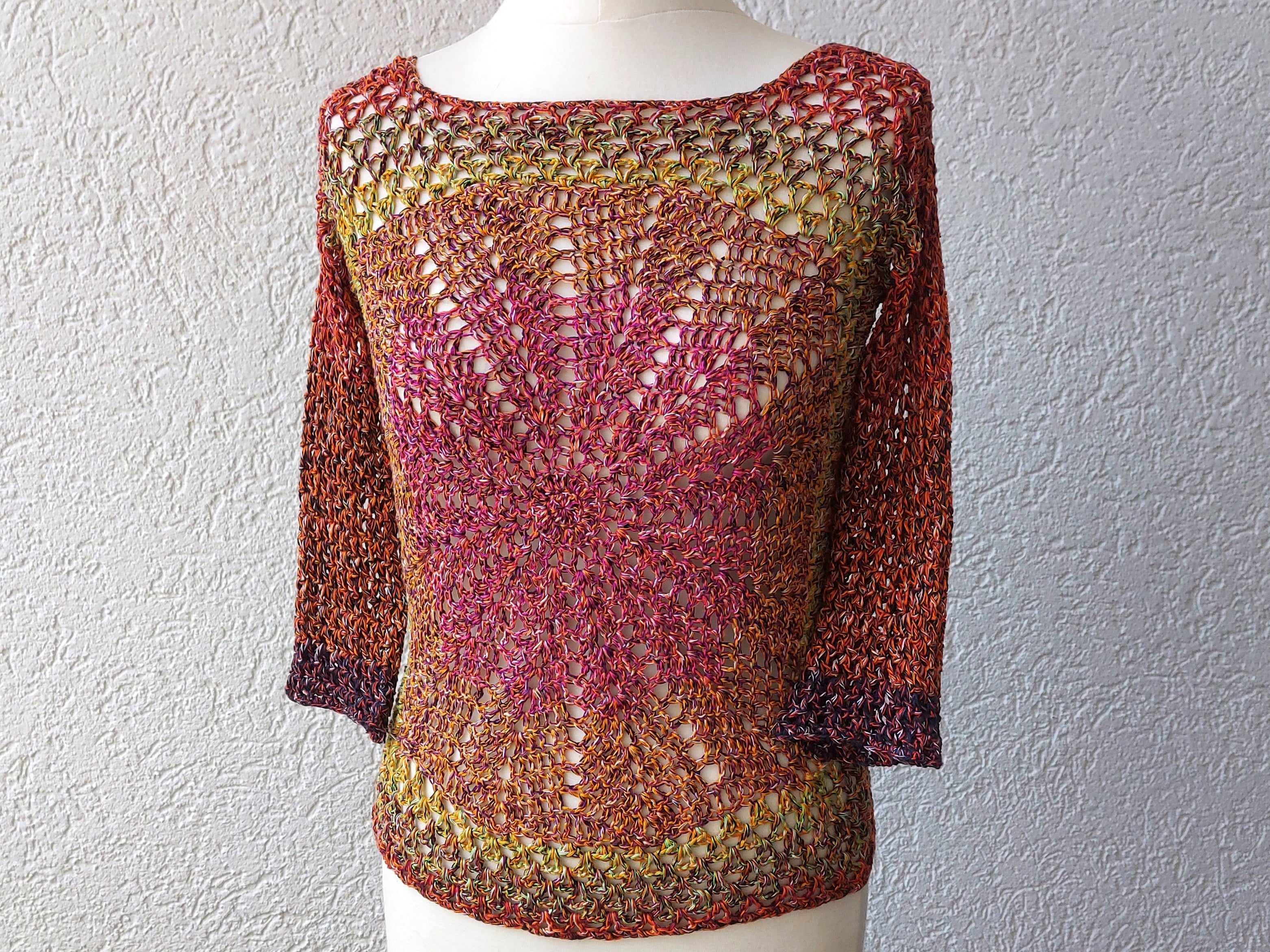 Häkelanleitung Oberteil, Tunika "Sunny Day", PDF