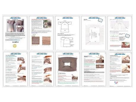 Häkelanleitung Oberteil, Tunika "Caleta", PDF