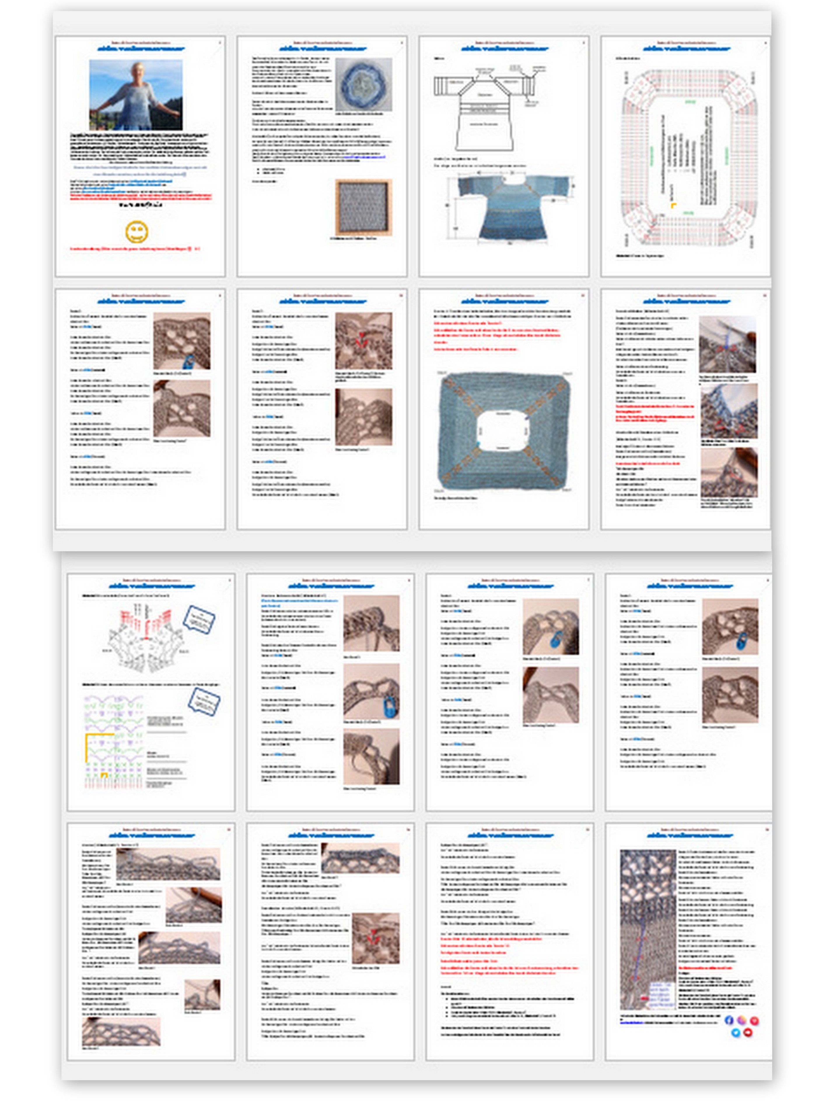 PDF Häkelanleitung Shirt, Tunika "Sun Dance"