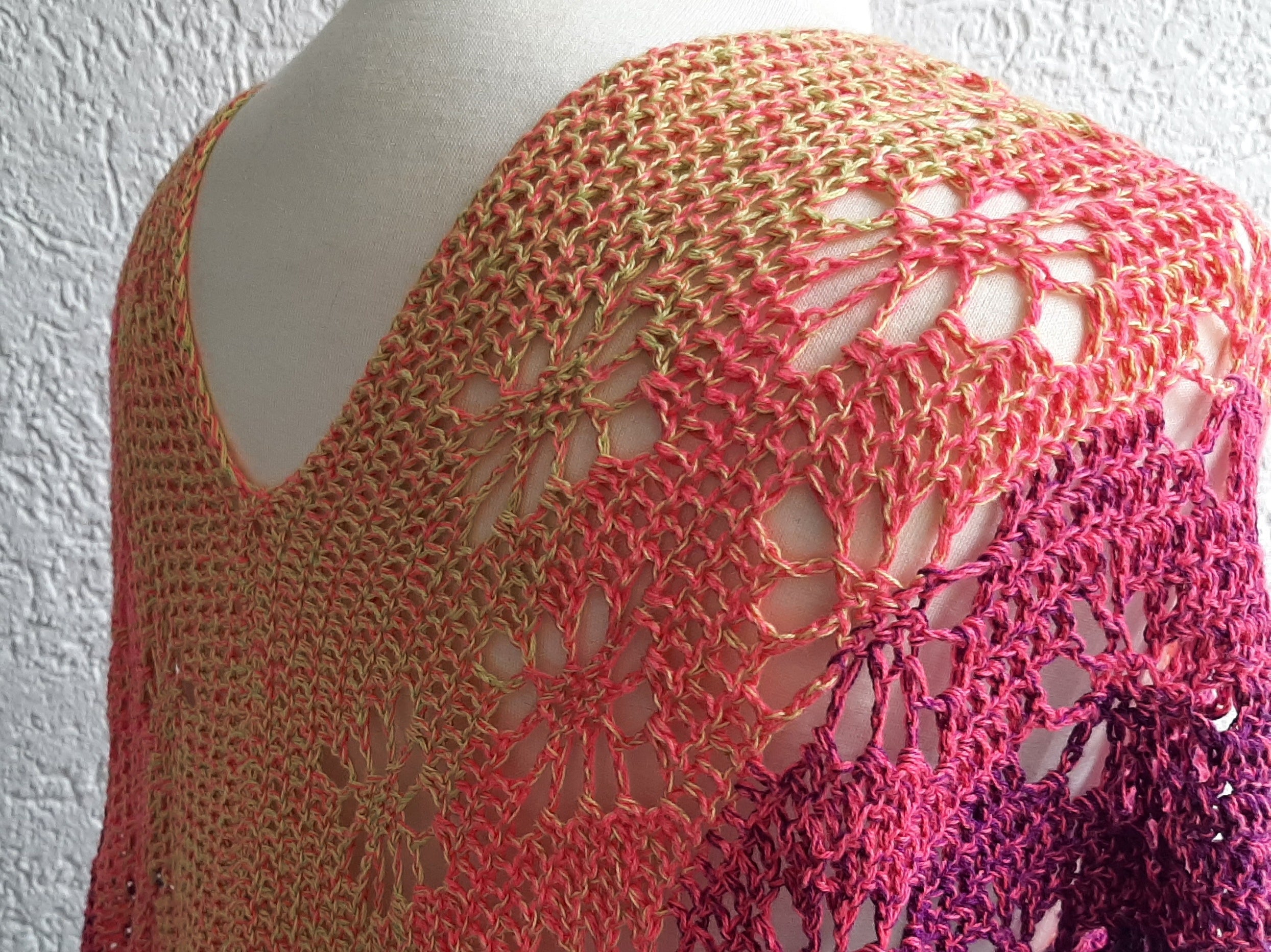 Häkelanleitung Ponchollover Flower Power