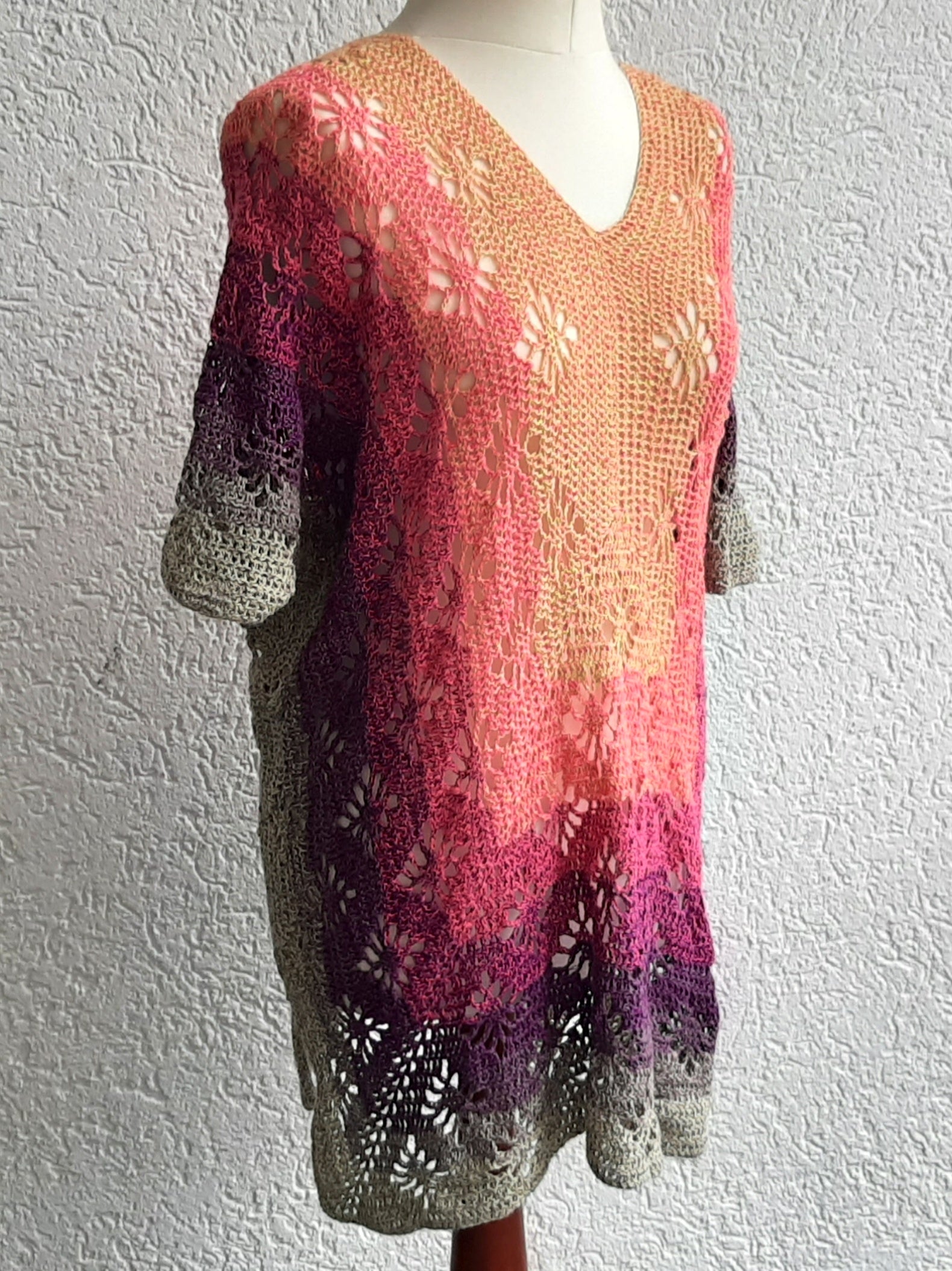 Häkelanleitung Ponchollover Flower Power