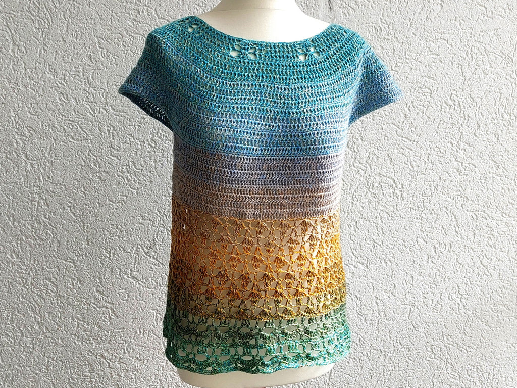 Häkelanleitung Shirt, Tunika "Frühlingsduft", PDF