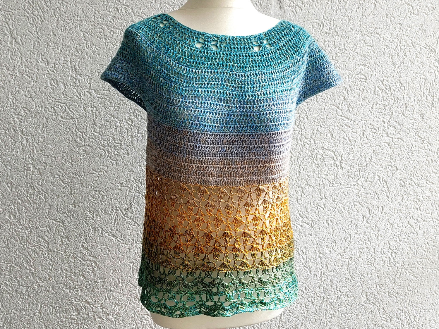 Häkelanleitung Shirt, Tunika "Frühlingsduft", PDF