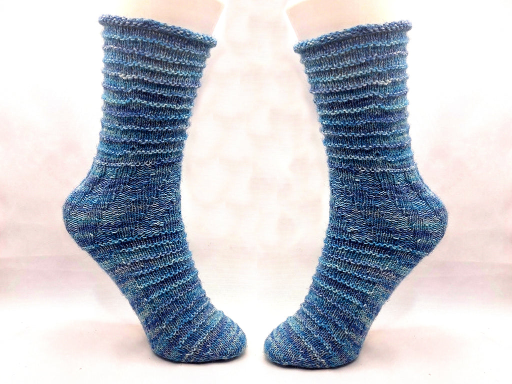 Strickanleitung Socken ohne Ferse "Espiral", Top Down, Socken stricken, Gr. 20-47, PDF