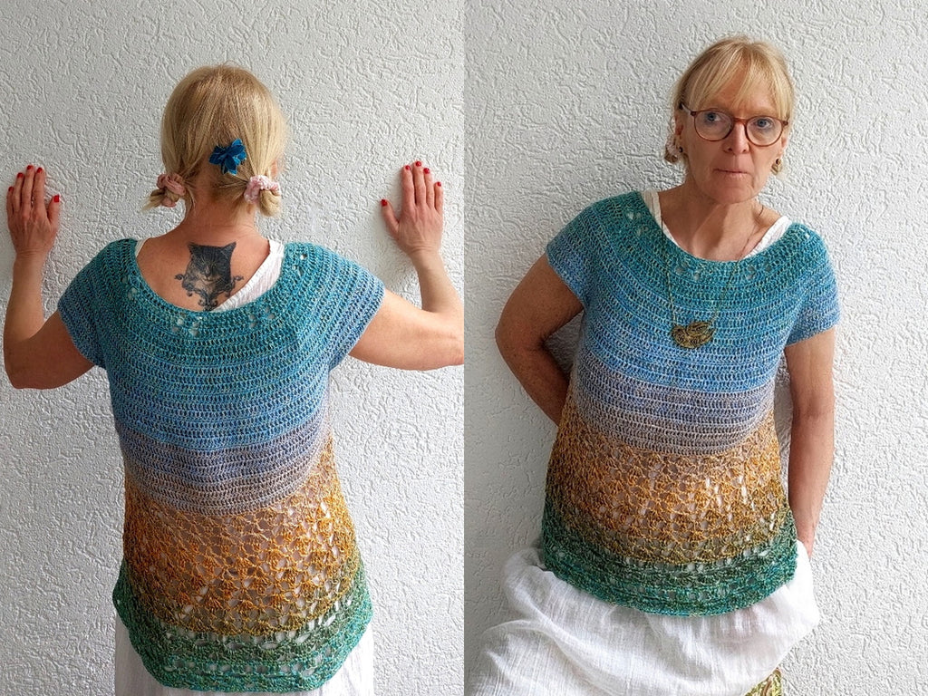 Häkelanleitung Shirt, Tunika "Frühlingsduft", PDF